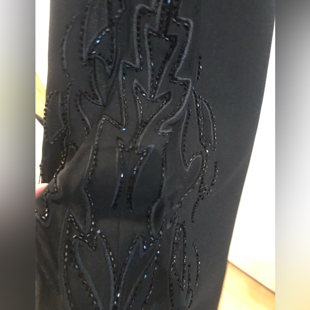 COPY - 2 PC Nygard Dress Pant & Jkt 12 Set Black w Sequinned Flame Detail on Pa… - Picture 1 of 16